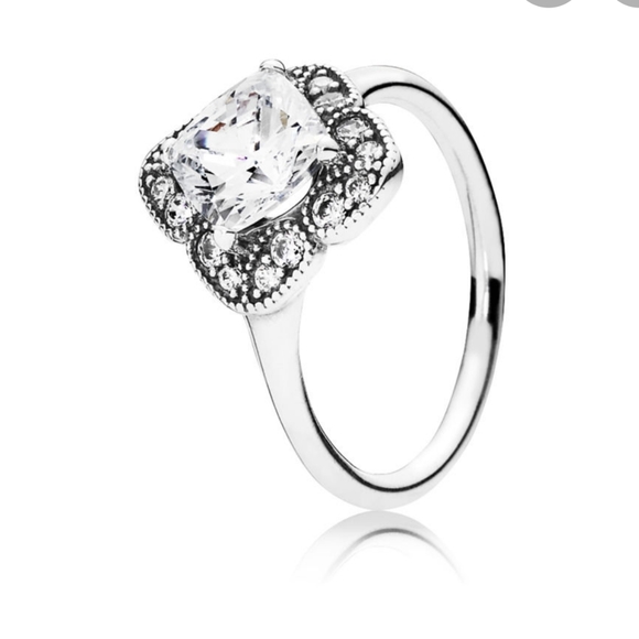 Auth Pandora crystallized floral fancy ring size 5 - Picture 5 of 5